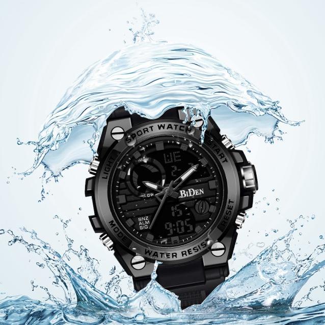 Biden Jam Tangan Pria Digital&Analog Olahraga Militer Pria Talisilikon