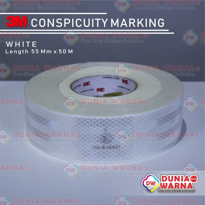 

✨Sale 3M Diamond 983 Conspicuity Tape White Putih Kir Dishub Roll E 104 Logo Berkualitas