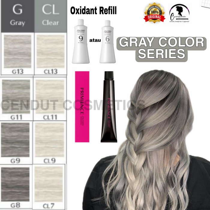 Shiseido primience seri gray , Shiseido ash pewarna rambut