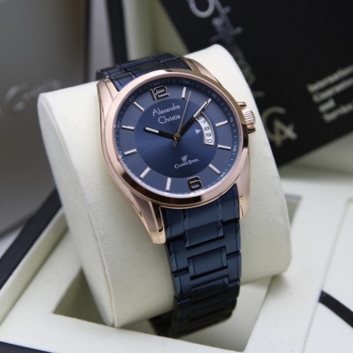✅Original Alexandre Christie Ac 8289 / Ac8289 Blue - Jam Tangan Pria Original Diskon