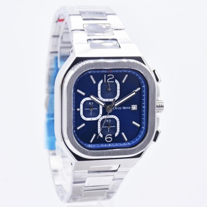 ✅Original Jam Tangan Pria Christ Verra Cv 920362G-11 Blu Original  Garansi Diskon
