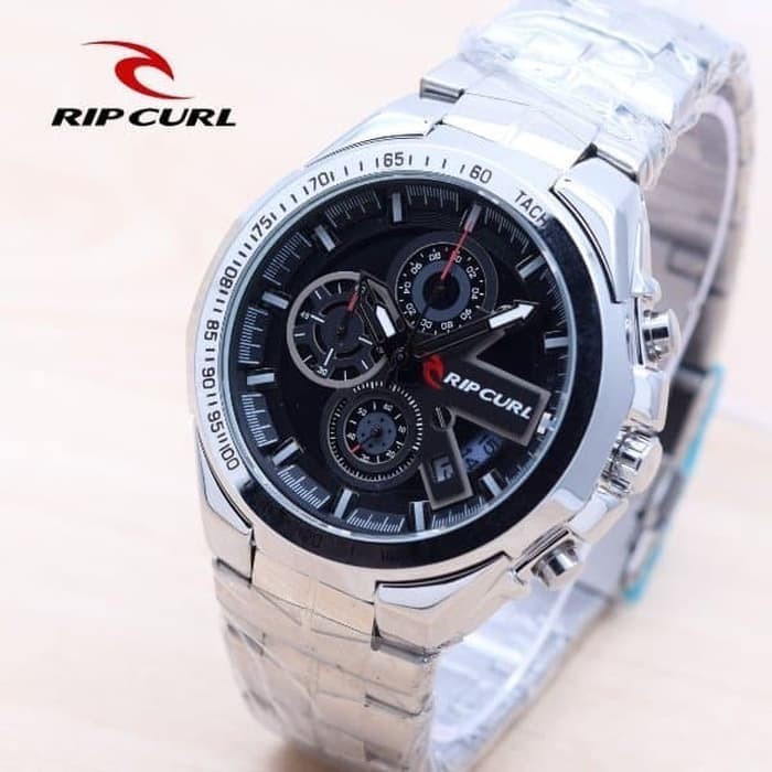 ✅Ori Ripcurl Colorado 5116 Silver Plat Hitam Jam Tangan Pria Chrono Aktif Limited