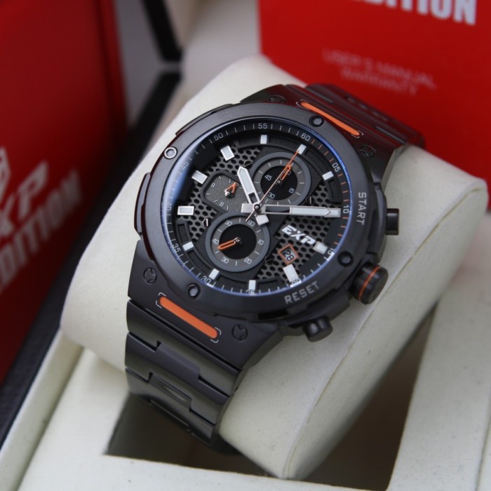 ✅Sale Jam Tangan Expedition Pria Exp 6837 / E6837 Original - Black Orange Bisa Sameday