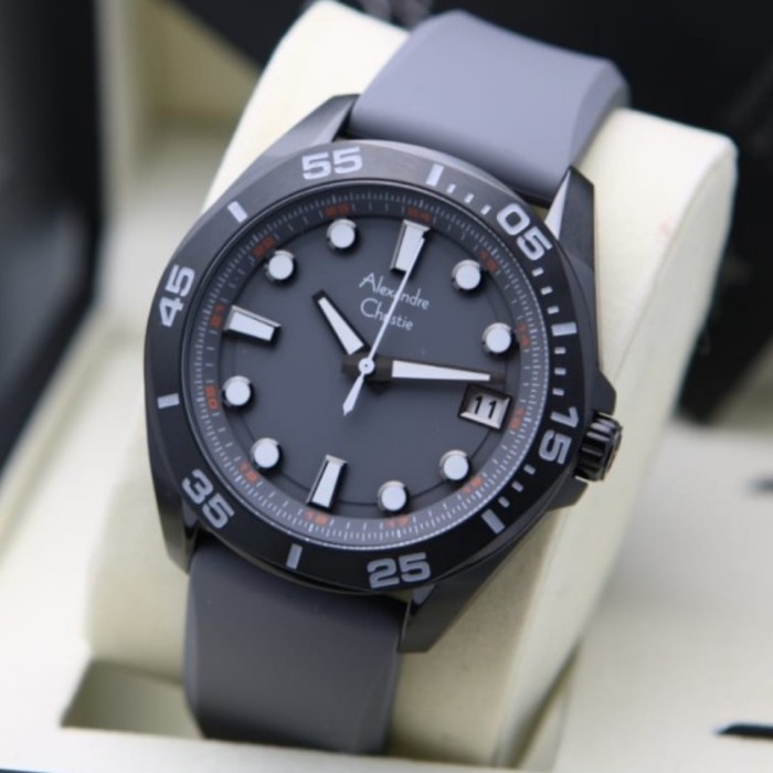 ✅Original Jam Tangan Pria Original Alexandre Christie Ac6580 Black Grey Bisa Sameday
