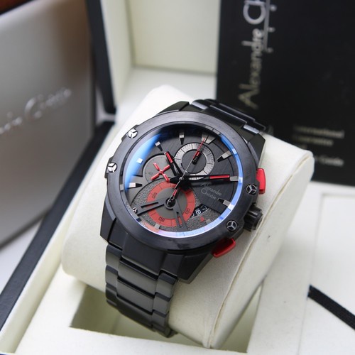 ✅Sale Alexandre Christie Pria Ac 6607 / Ac6607 Black Red Garansi Resmi Diskon