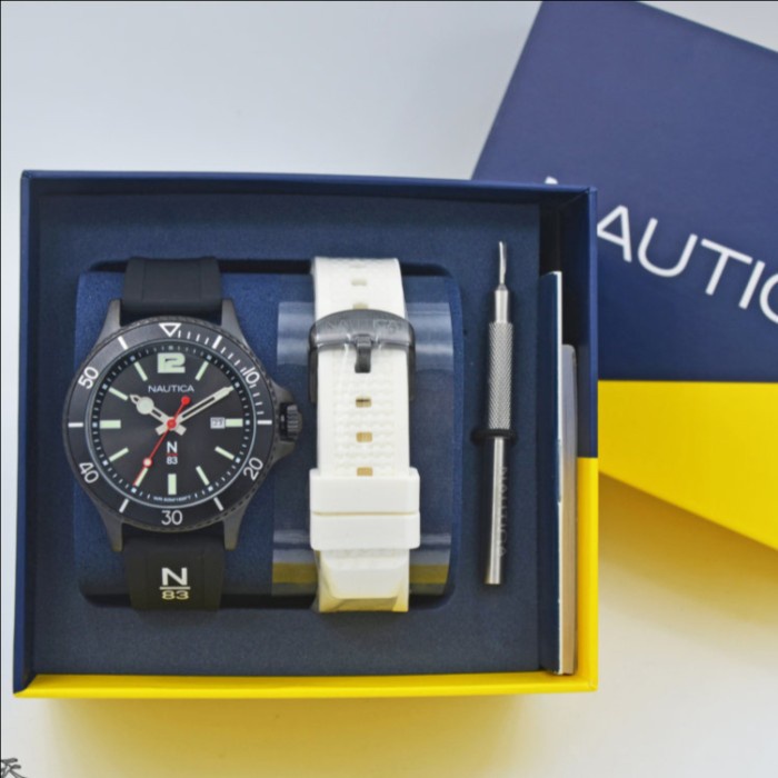 ✅Ori Nautica Napabbf02 - Jam Tangan Pria Rubber Original Bisa Sameday