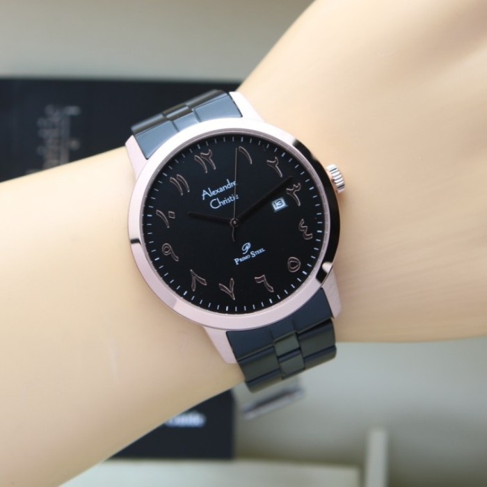 ✅Ori Jam Tangan Pria Alexandre Christie Ac 1024 Ac1024 Black Rosegold Rt Limited