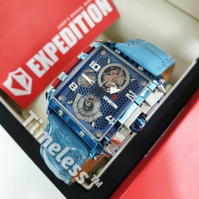 ✅Baru Jam Tangan Wanita Expedition E 6757 B Silver Blue Bisa Gojek