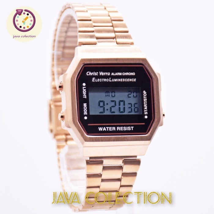 ✅New Ori Jam Tangan Wanita Christ Verra Cv 71186L-15Rg Digital Rosegold Bisa Gojek