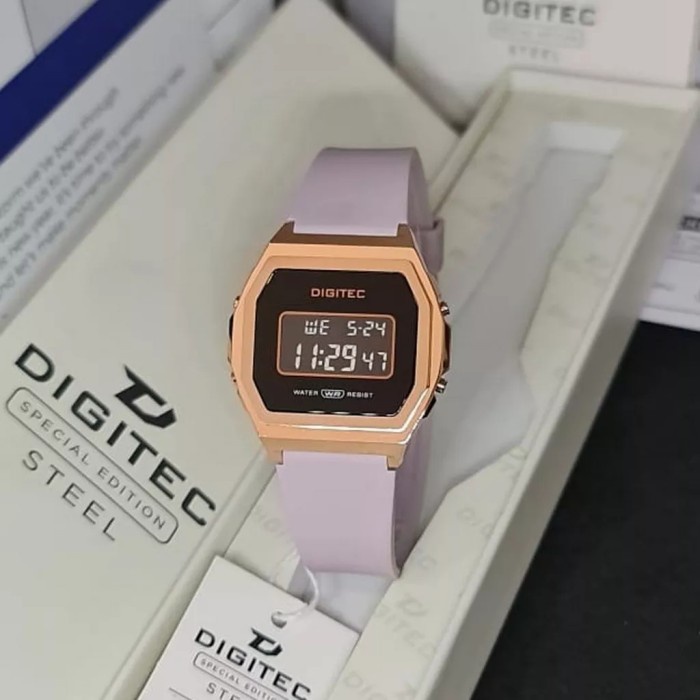 ✅Ori Digitec Dgs 7125 Ungu Rosegold Wanita Case Stainless Steel Original Terbatas