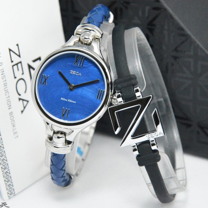 ✅New Ori Zeca 147L.Lsbe.P.S7 - Jam Tangan Wanita Original - Blue Limited