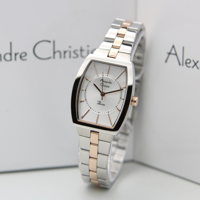 ✅Baru Alexandre Christie Ac 2895 Silver Rosegold Wanita. Original Terbaru