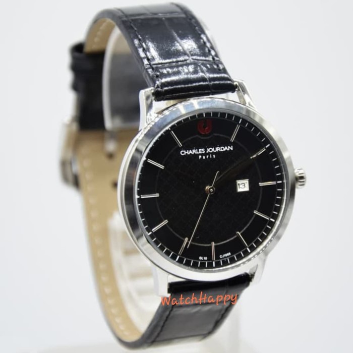 ✅Baru Charles Jourdan Original 100  Cj1085-2332 Ladies Leather Black Cj1085 Limited