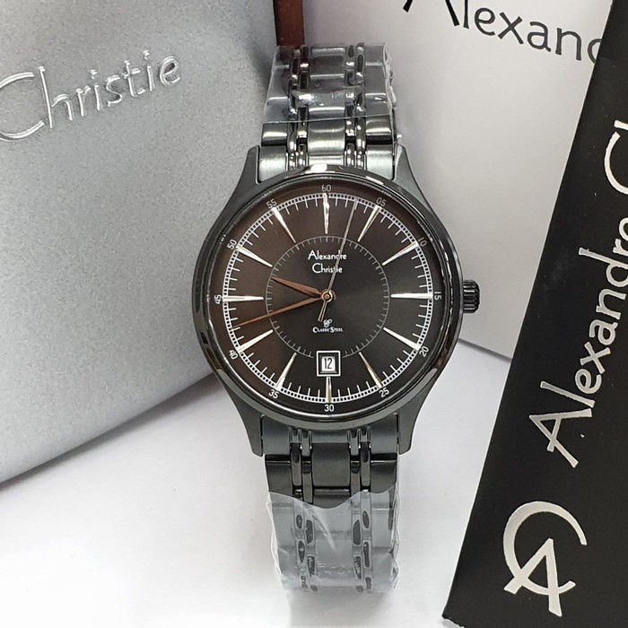 ✅Baru Alexandre Christie Ac 8553 Ac8553 Wanita Full Black Original Bisa Sameday