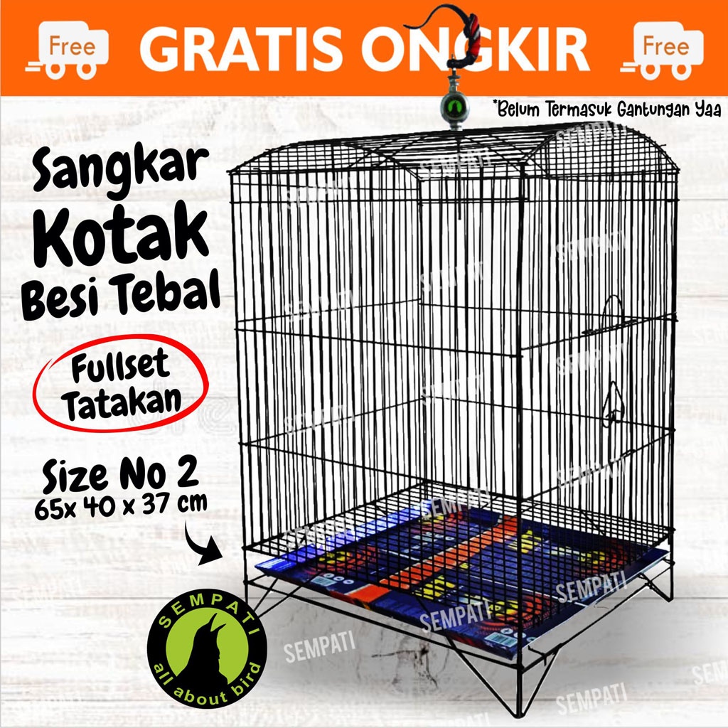 Sangkar Kandang Kotak Besi Lipat No 2 Sangkar Burung K Kenari Loved Jalak Beo Sangkar Besi Lipat