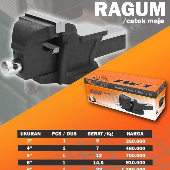 IWT RAGUM CATOK MEJA 4 inch Japan / Ragum Catok bench vise 4"