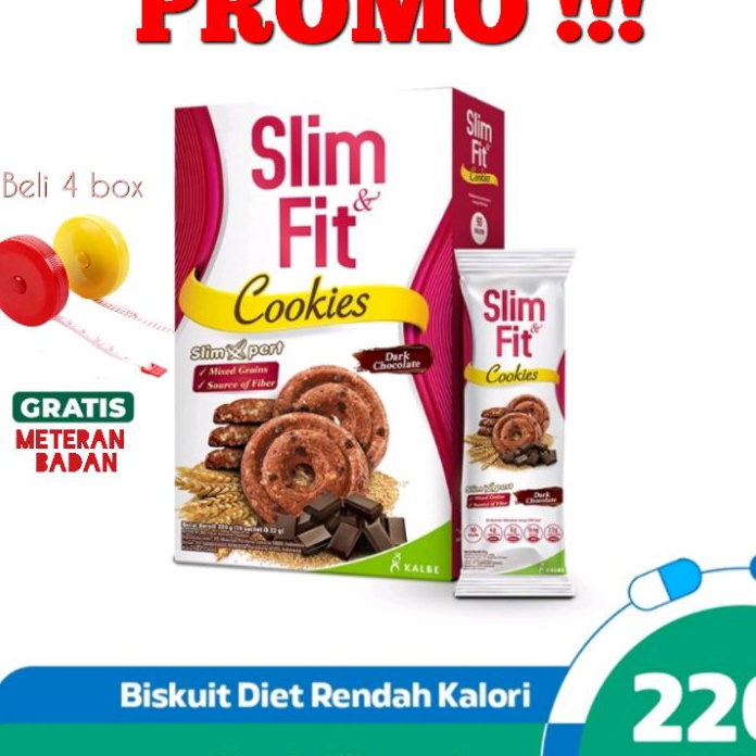 

12.12 Brands Festival SLIM & FIT COOKIES 10x22gr / Slimfit box TROPICANA SLIM HOKKAIDO CHEESE KOREAN GARLIC DIABETASOL WAFER murah