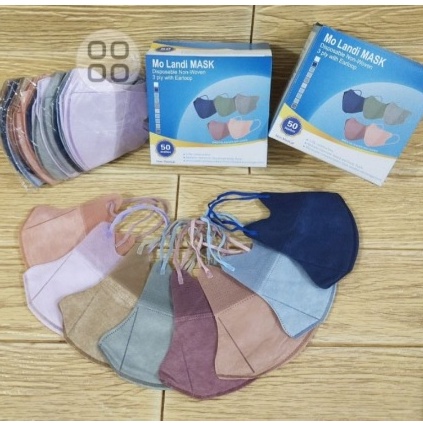 [R☊28Q Masker duckbil warna 3 ply 50 pcs/Masker wajah/Masker mix warna [PROMOBD7B]
