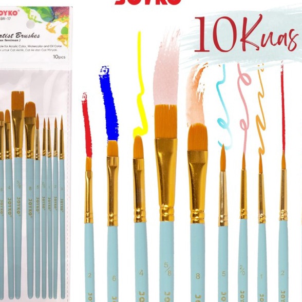 

(W12☼) Brush Kuas Cat Air Lukis Acrylic Joyko BR-17.!