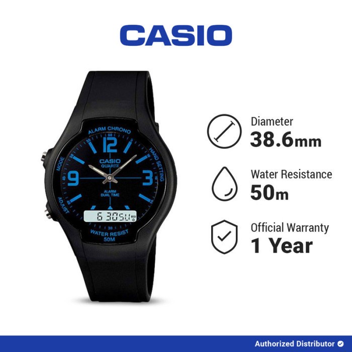 [READY INSTANT] Casio Original AW-90H-2BVDF Jam Tangan Pria