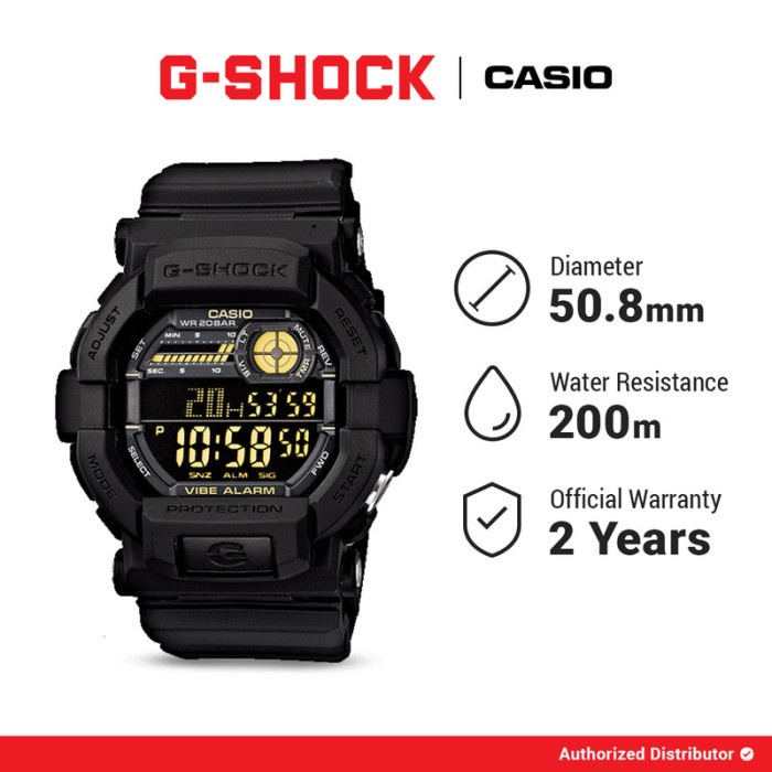 [READY INSTANT] G-Shock Jam Tangan Pria GD-350-1BDR-BSK Original Digital