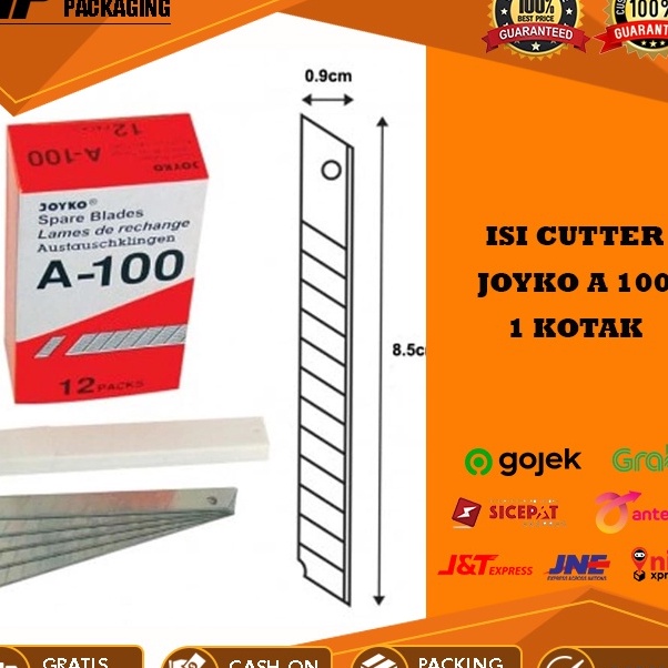 

(X00☑] ISI PISAU CUTTER CUTER KECIL JOYKO A 100 A100 A-100 REFILL KATER SEKOTAK (12 TUBE)..