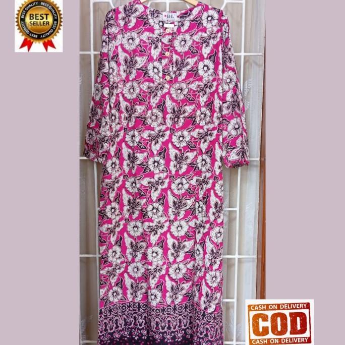 Longdress Busui Daster Batik Solo Ld 120 Lengan Panjang Pengiriman Cepat
