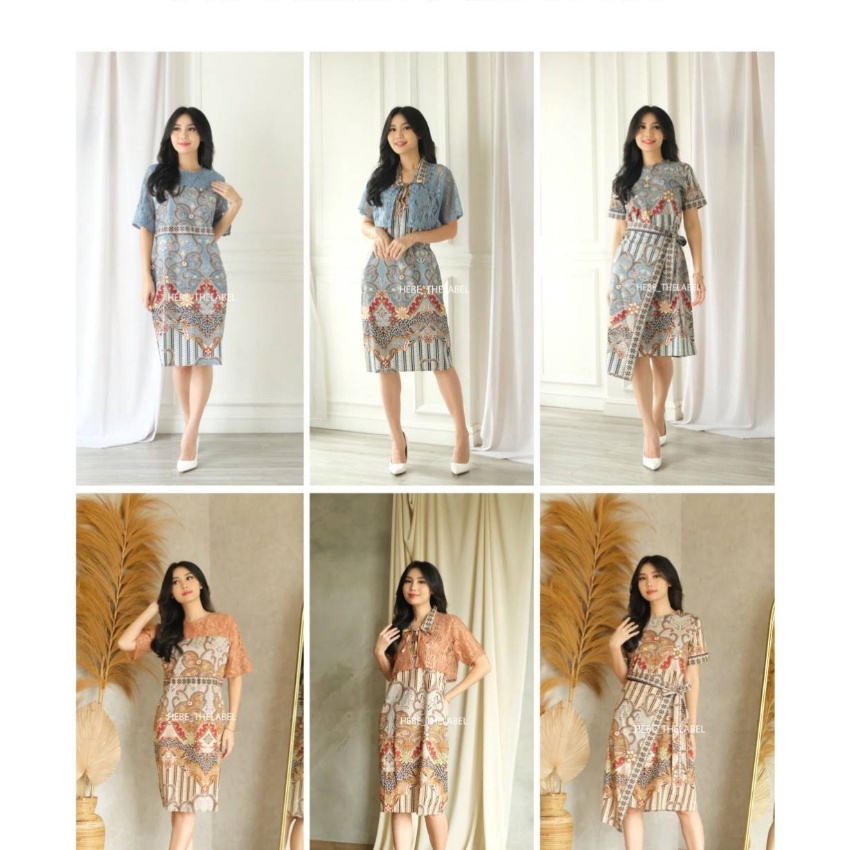(L96❦] Afreen Dress Batik - Pakaian Wanita ( Eshal-Bhuvi-Chaya )㊚