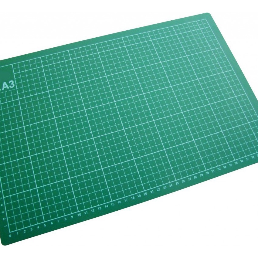 

(L88-ご) COMBO A3 Hijau / Pink PVC Cutting Mat / Cutting Pad / Alas Potong A3 + PEN CUTTER♡..
