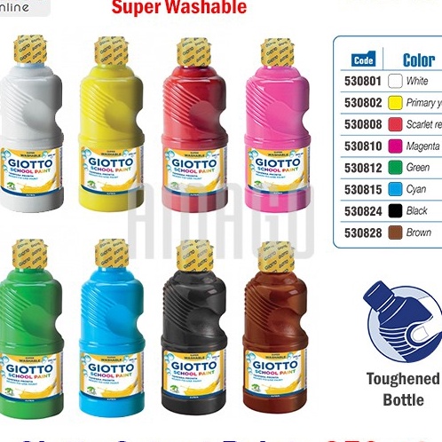 

[X58-☞> GIOTTO SCHOOL PAINT - SATUAN - 250 ml - PILIH WARNA✮.!!