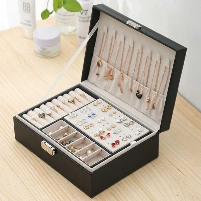 Kotak Organizer Wadah Tempat Perhiasan Kalung Cincin Emas Aksesoris