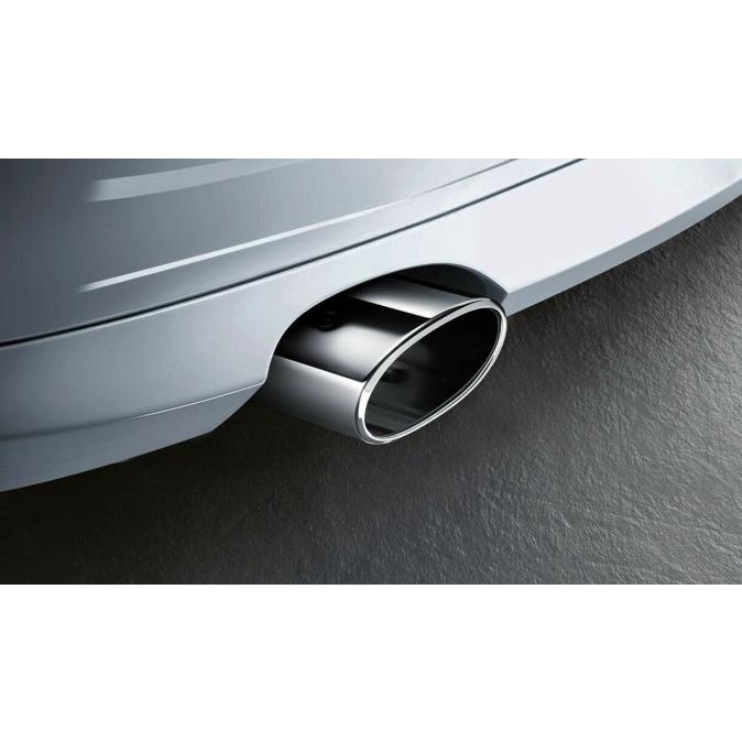 Original BMW E90 320i Chrome Exhaust Pipe Tip Finisher Cover Knalpot