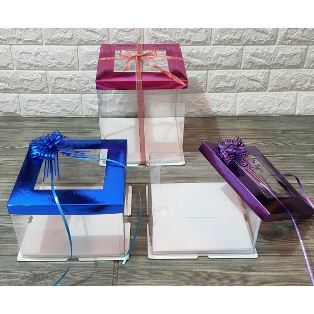 

Kotak kue tart lubang mika, lapis legit, gift box, seserahan, sangjit, - Merah, 22 x 22 x 11 ✪ekg❁