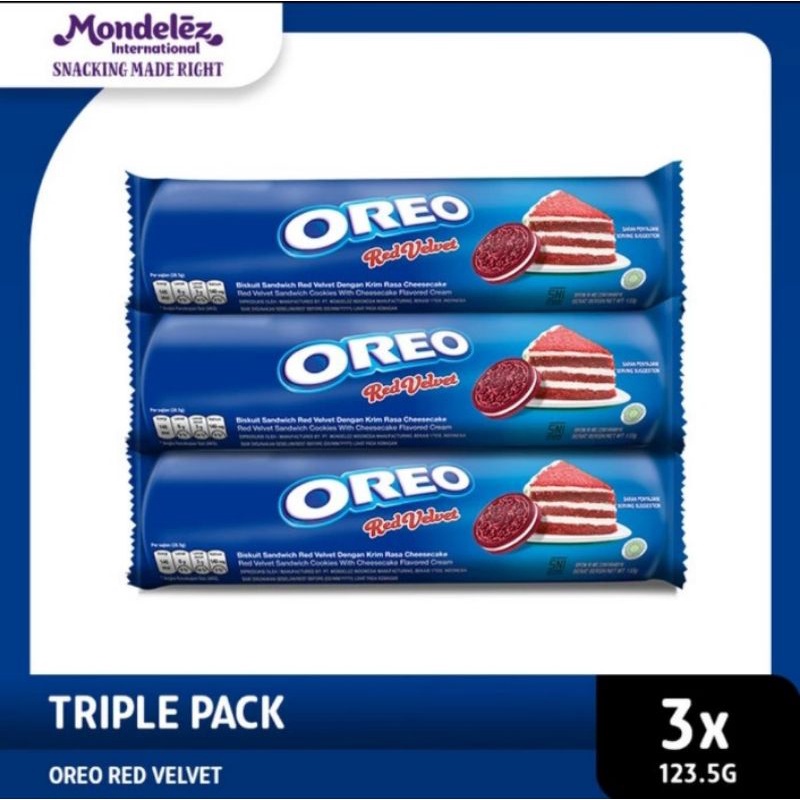 

Oreo Biskuit Red Velvet 133g Paket 3Pc