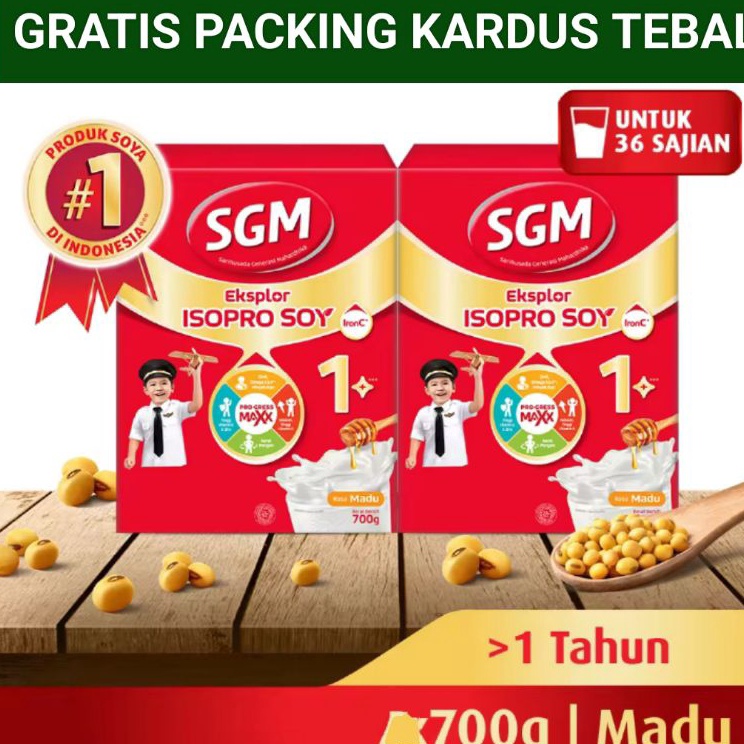 GBQB4747  SGM EKSPLOR SOYA 1 PLUS madu vanila 700 gram EXP 2025 (gratis packing kardus)