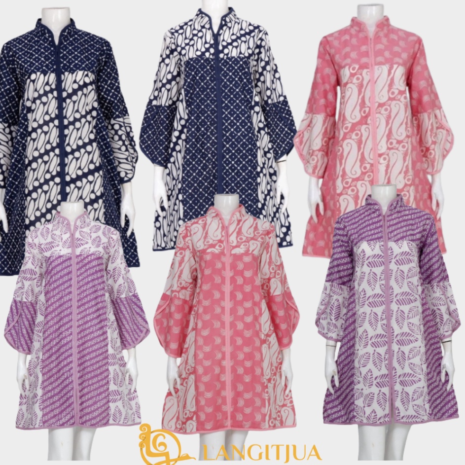 PFYD0958  LANGITJUA BATIK SOLO - TUNIK SAMITHA 02 | TUNIK BAJU KERJA BATIK CAP GARUTAN