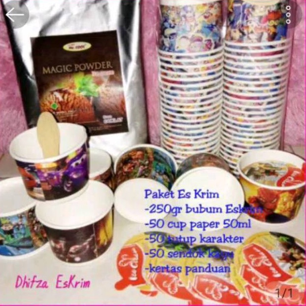 

JDBH9943 PAKET ICE CREAM 250GR CUP PAPER/PAKET BUBUK ES KRIM