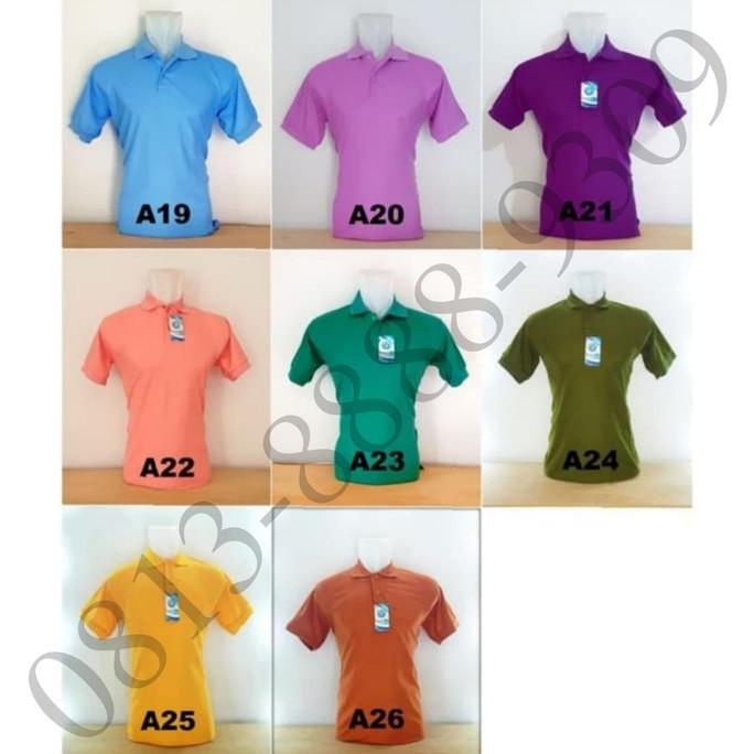 Kaos Polo Shirt Polos Oren Polos / Kaos Kerah Pria / Baju Kaos Kerah