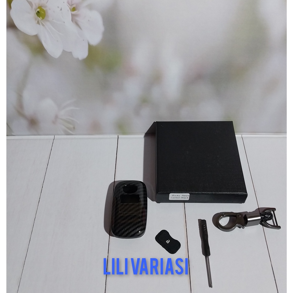 Casing Kunci Aksesoris Mobil Rocky Raize 2021 Carbon Black