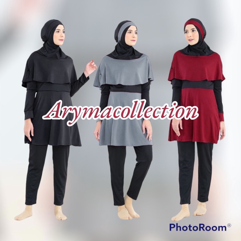 Baju renang wanita muslimah rosella marina/Baju renang muslimah dewasa/baju renang hijab [ART.  N6H7