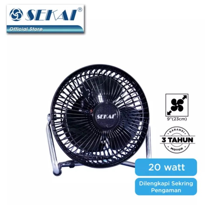 TERLARIS SEKAI KIPAS ANGIN MEJA MINI TORNADO 6 INCH HDO 615S /KIPAS ANGIN MINI/KIPAS ANGIN