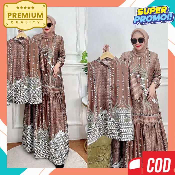 Baju Muslim Kopel Gamis Kapelan Gmis Suami Istri Baju Sarimbit Famis Pasangan Satu Pasang Kapel Copl