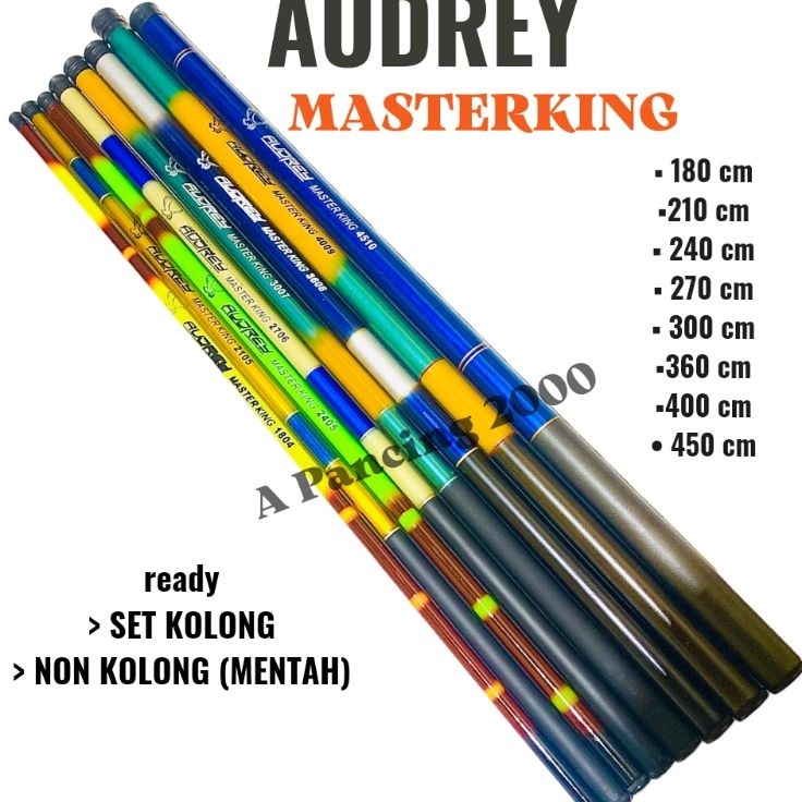 TRJR5877  Joran Pancing tegek fiber murah ruas panjang AUDREY MASTERKING master king 180 210 240 270