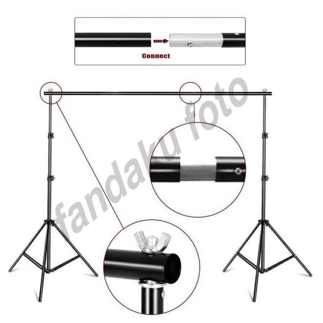 Paket Stand Tiang Background Green Screen Backdrop Bisa Untuk Alas