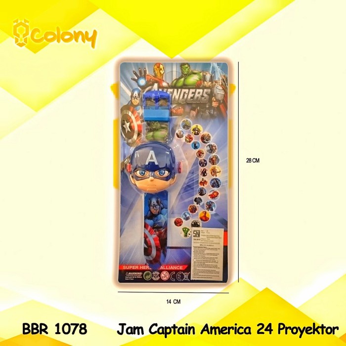 Discount Jam Tangan Anak Original - Karakter Superhero Captain America/ Keren /JAM TANGAN ANAK/JAM