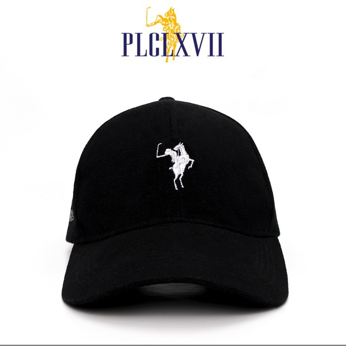 Topi PLCLXVII - TOPI - TOPI LOGO KECIL TP001 - Hitam(A6Z1) Topi Baseball Topi Cowok Baseball Topi Ba
