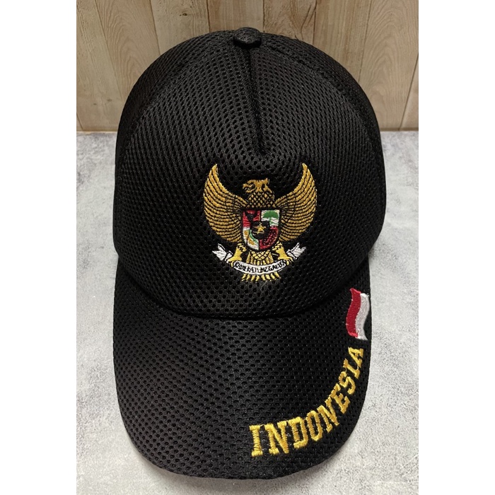 Topi Topi Jaring Garuda - Topi Garuda Indonesia - Topi Jaring - Topi Hitam(E9G5) Topi Pria Jaring To