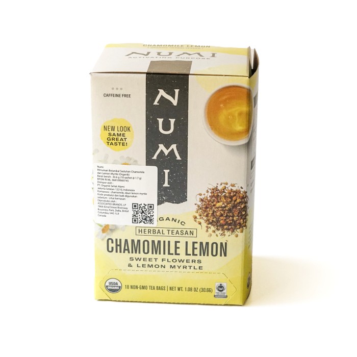 

Numi Tea, Organic Chamomile Lemon Tea 18 Tea Bag