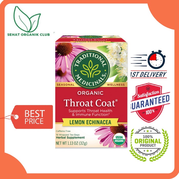 

Traditional Medicinals Organic Throat Coat Lemon Echinacea/ Teh Herbal