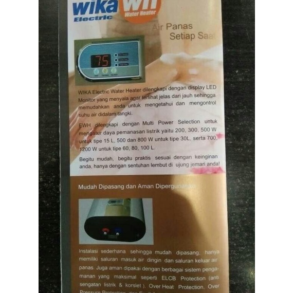 Water Heater Wika 30 Liter / Water Heater Wika Ewh 30